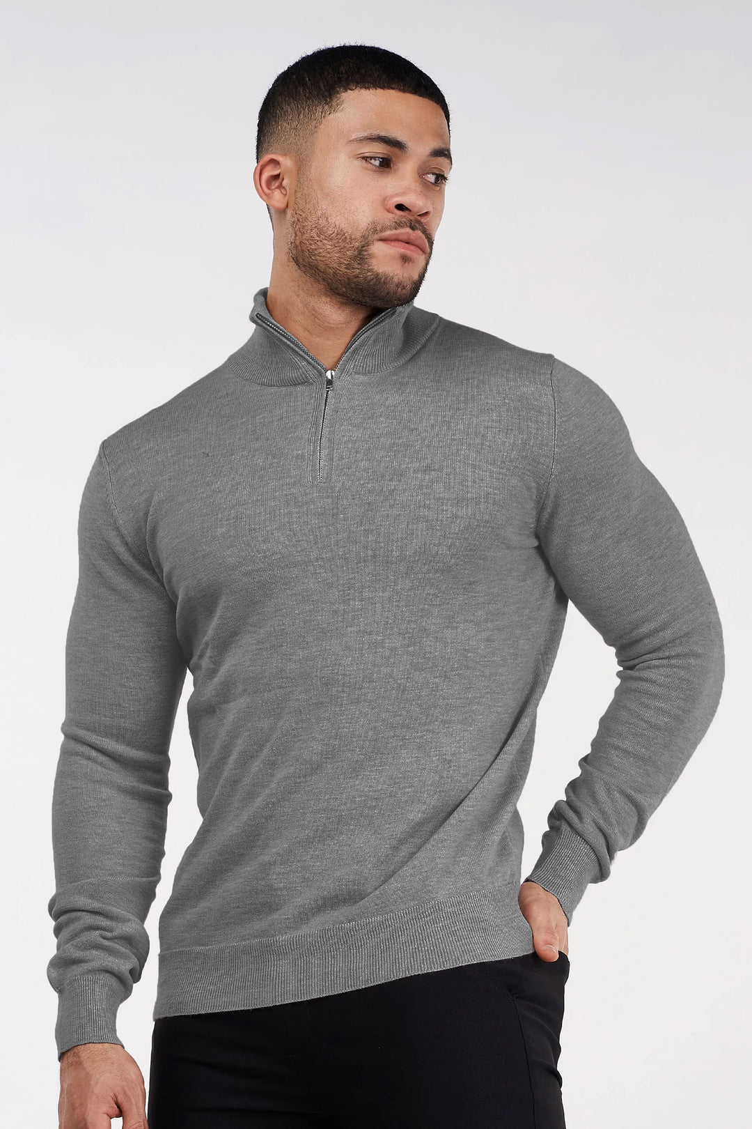 THE SANTONI QUARTER ZIP SWEATER