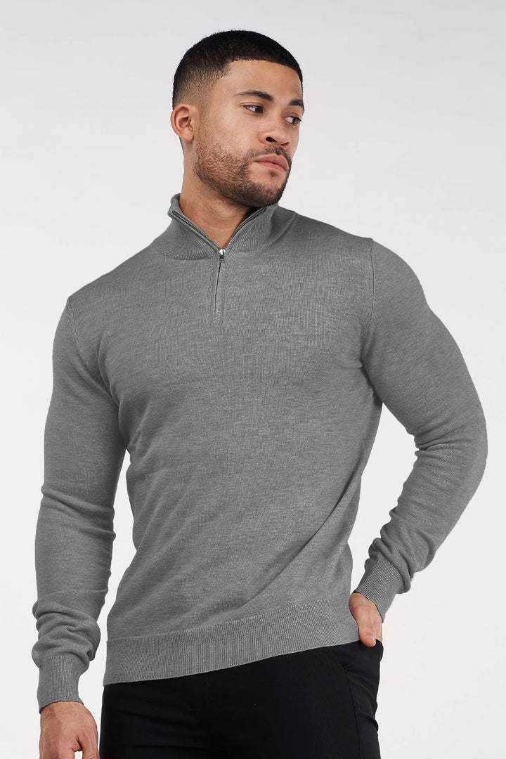 THE SANTONI QUARTER ZIP SWEATER