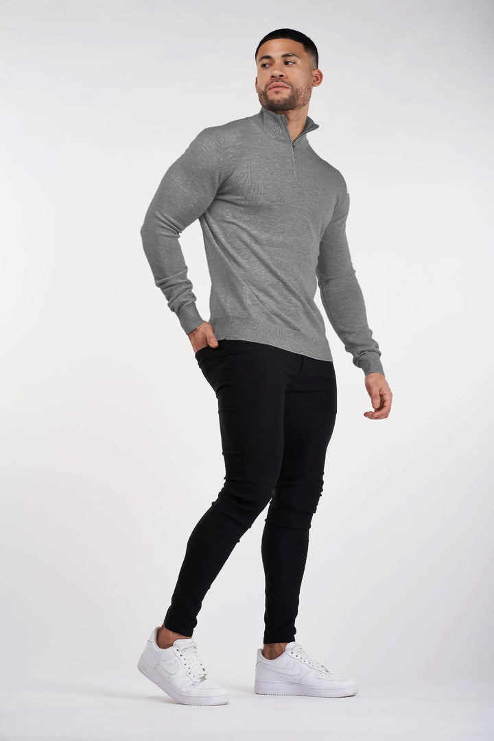 THE SANTONI QUARTER ZIP SWEATER