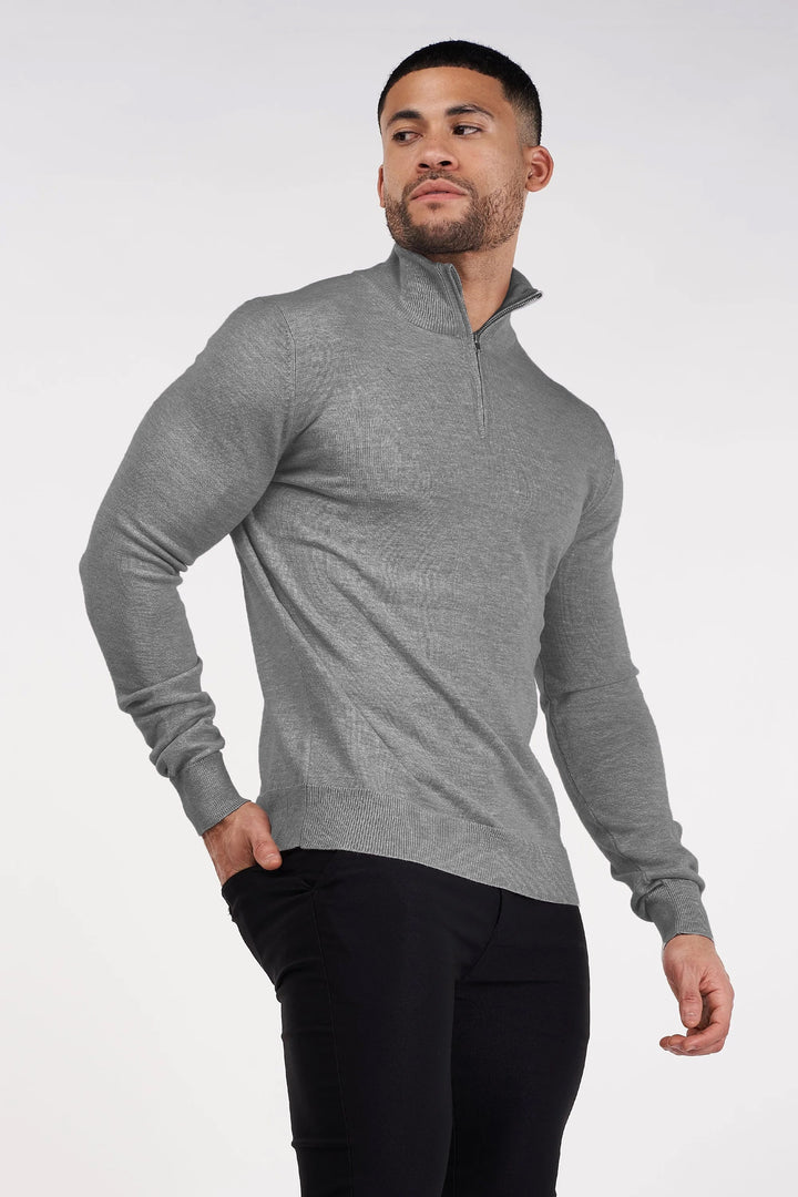 THE SANTONI QUARTER ZIP SWEATER
