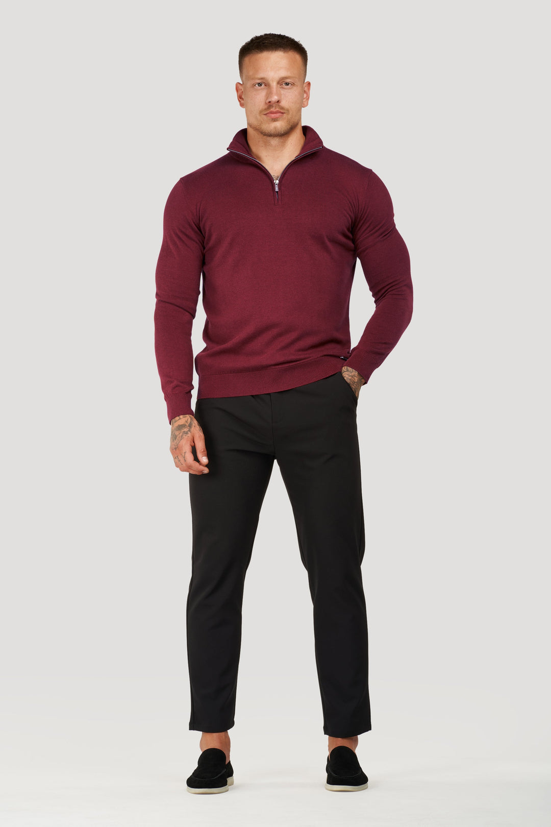 THE SANTONI QUARTER ZIP SWEATER