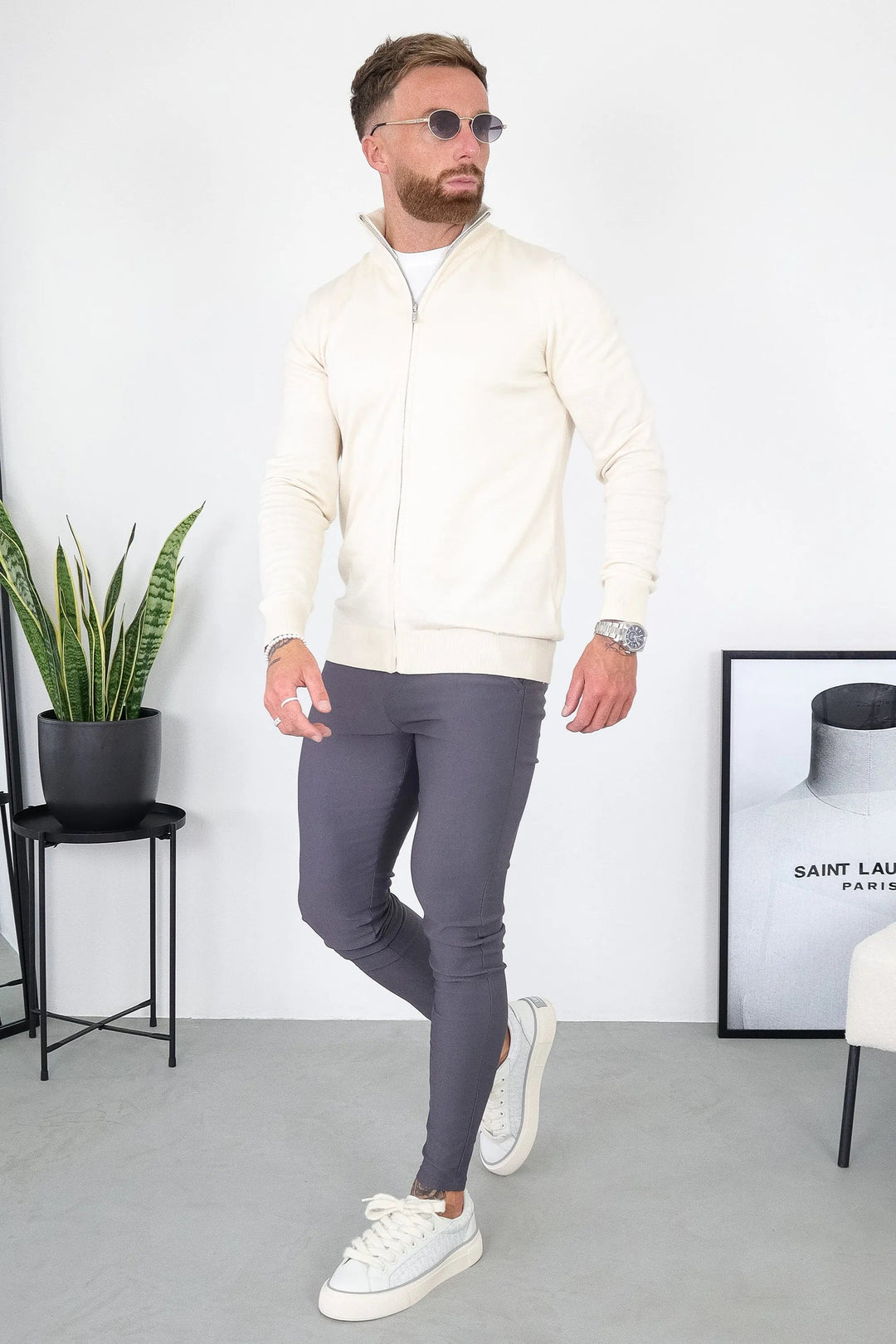 THE SANTONI FULL ZIP SWEATER