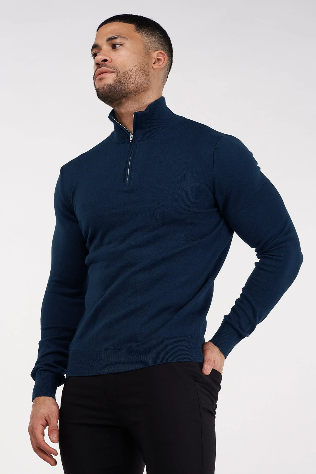 THE SANTONI QUARTER ZIP SWEATER
