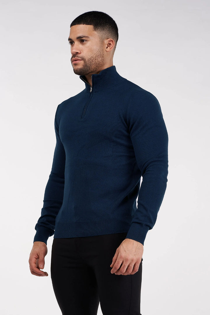 THE SANTONI QUARTER ZIP SWEATER
