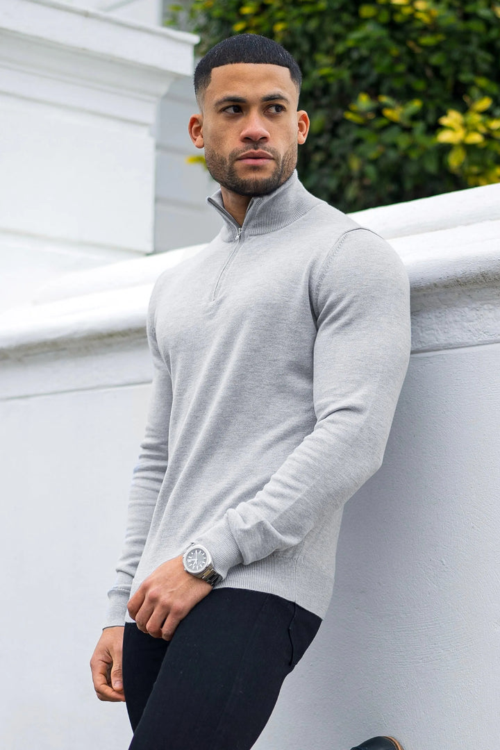 THE SANTONI QUARTER ZIP SWEATER