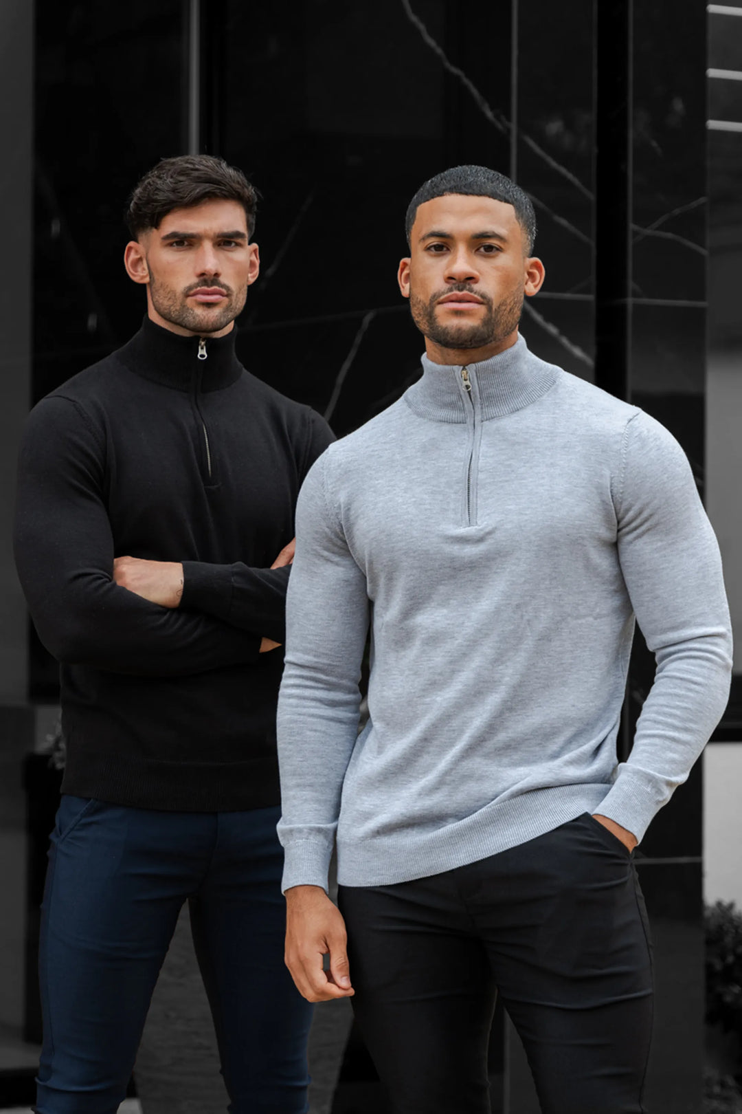 THE SANTONI QUARTER ZIP SWEATER