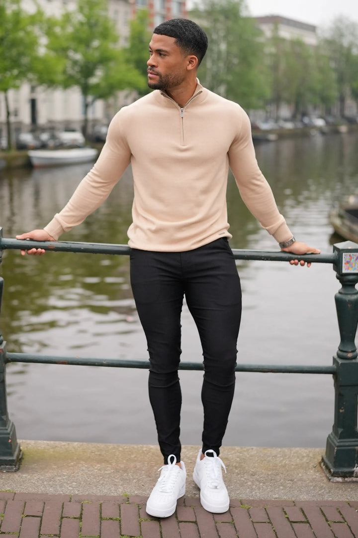 THE SANTONI QUARTER ZIP SWEATER