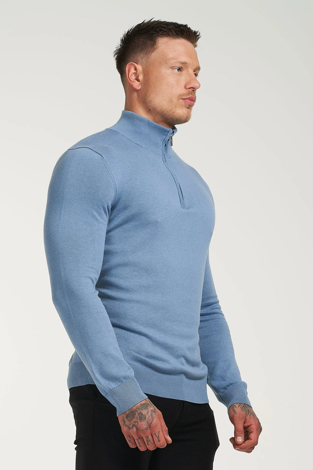 THE SANTONI QUARTER ZIP SWEATER