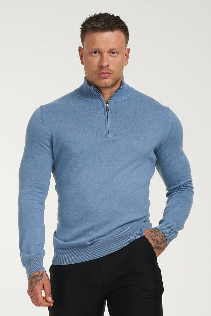 THE SANTONI QUARTER ZIP SWEATER