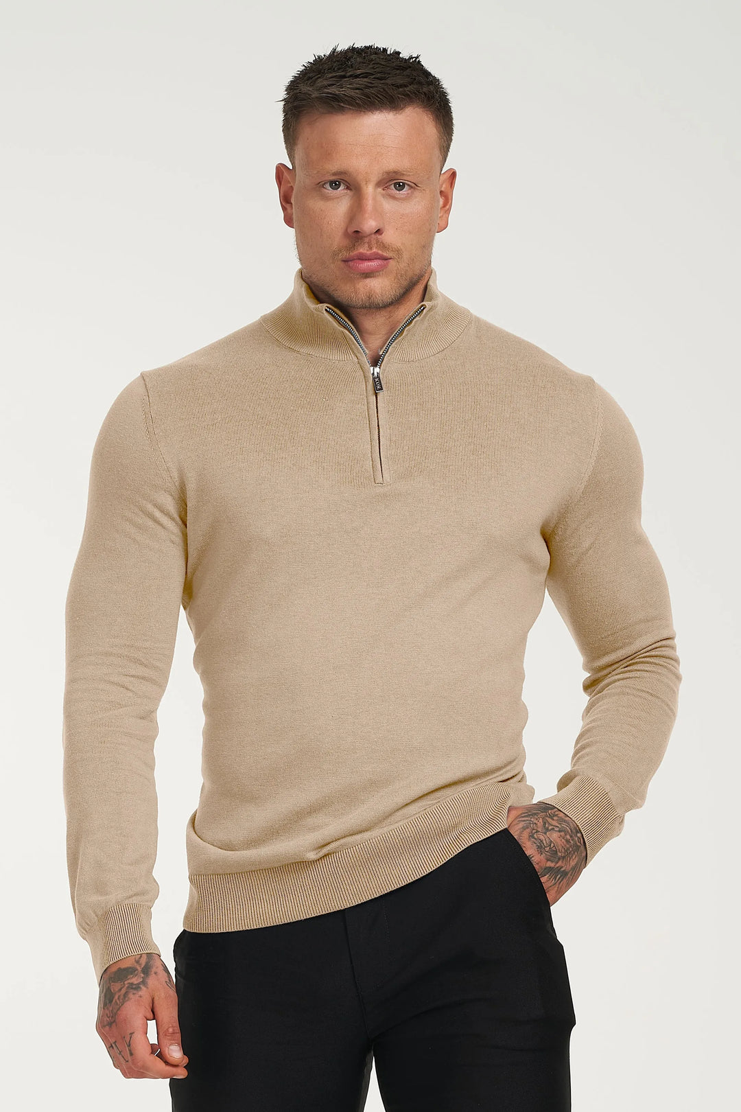 THE SANTONI QUARTER ZIP SWEATER