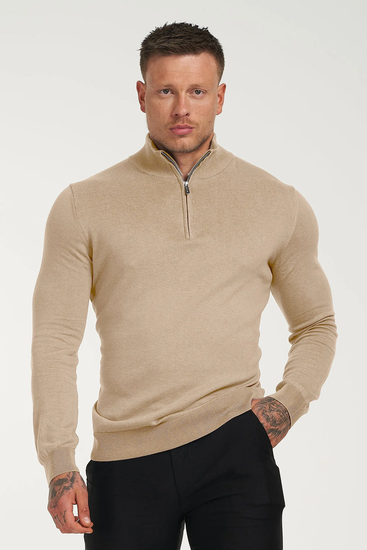 THE SANTONI QUARTER ZIP SWEATER