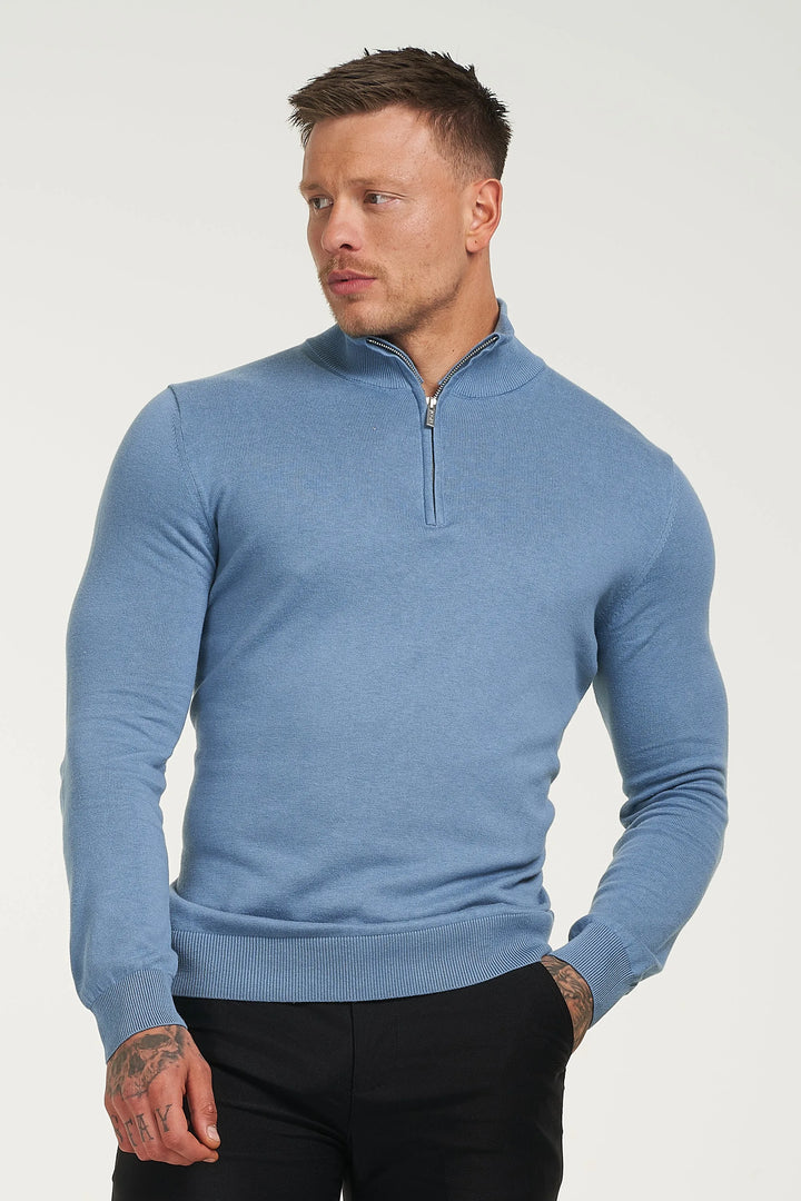 THE SANTONI QUARTER ZIP SWEATER