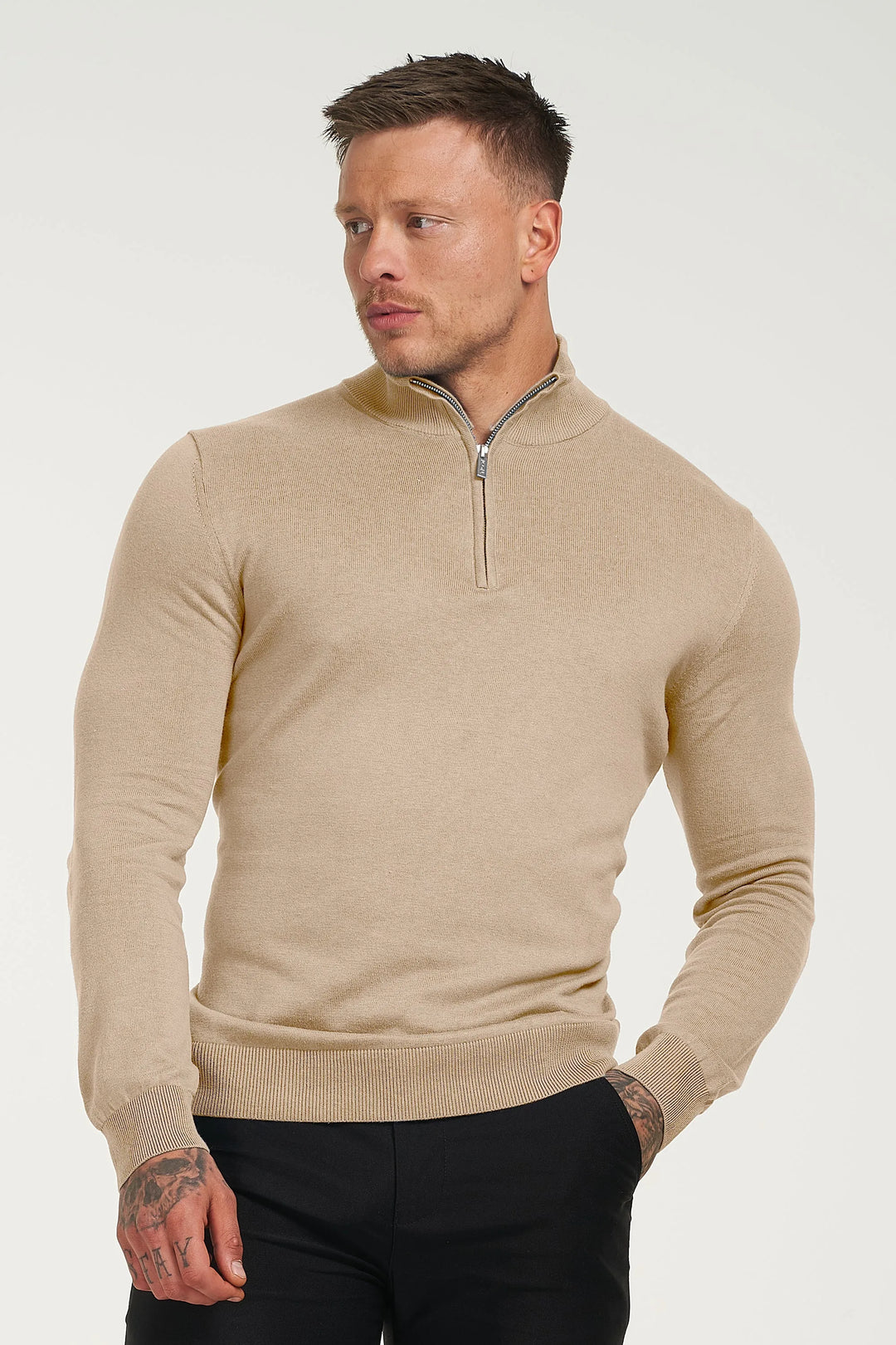 THE SANTONI QUARTER ZIP SWEATER