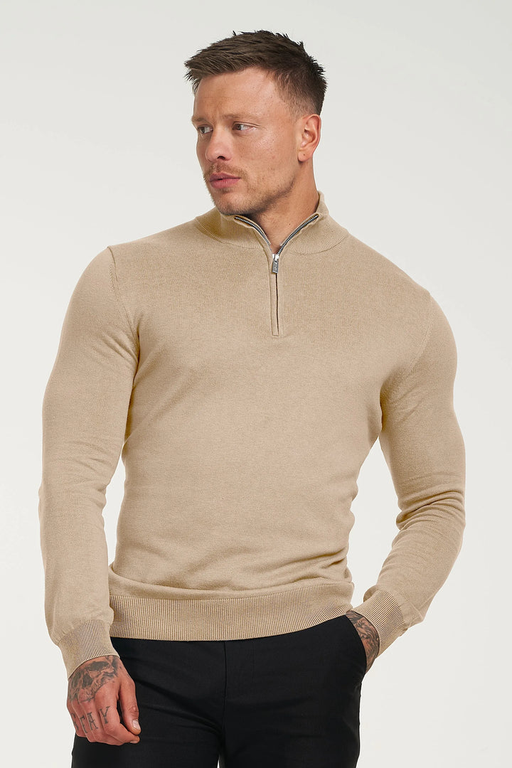 THE SANTONI QUARTER ZIP SWEATER