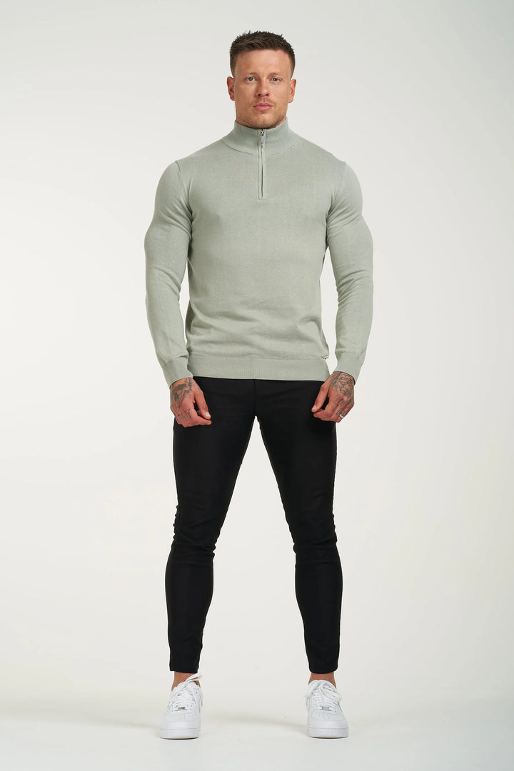 THE SANTONI QUARTER ZIP SWEATER