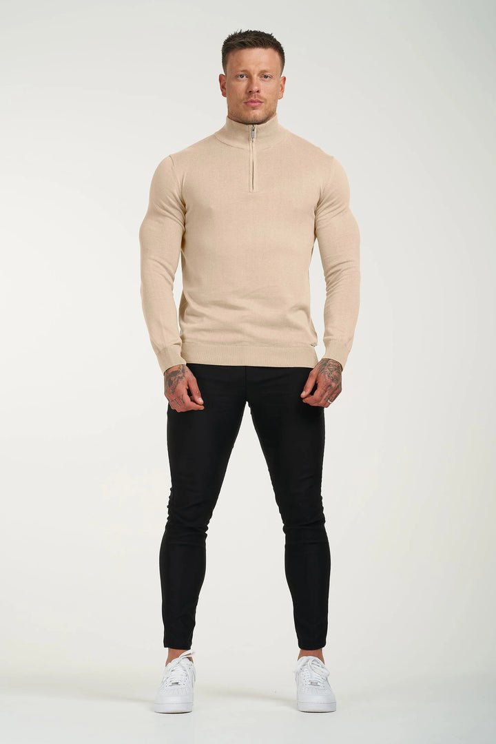 THE SANTONI QUARTER ZIP SWEATER