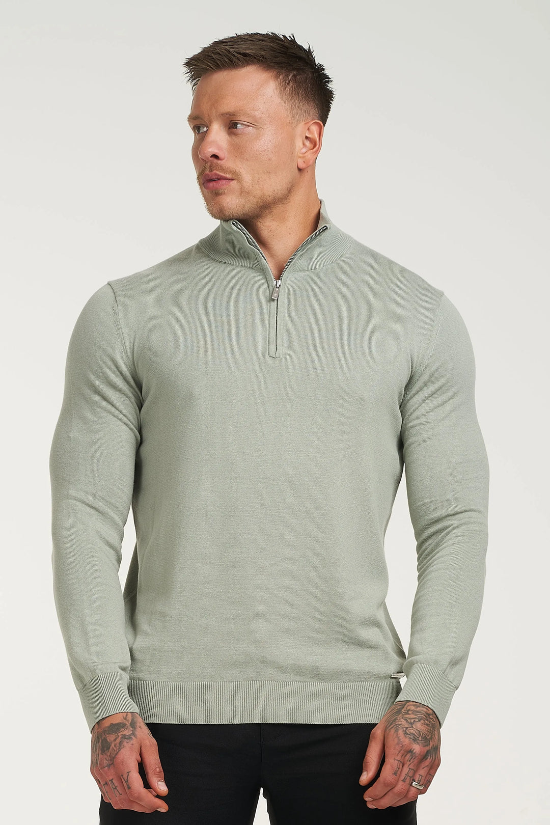 THE SANTONI QUARTER ZIP SWEATER