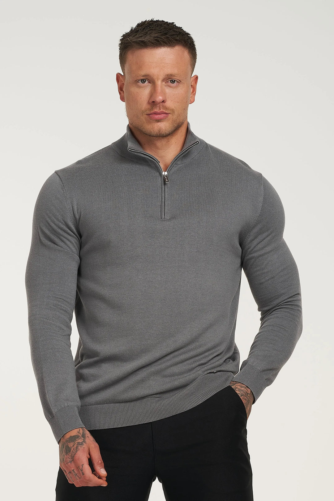 THE SANTONI QUARTER ZIP SWEATER