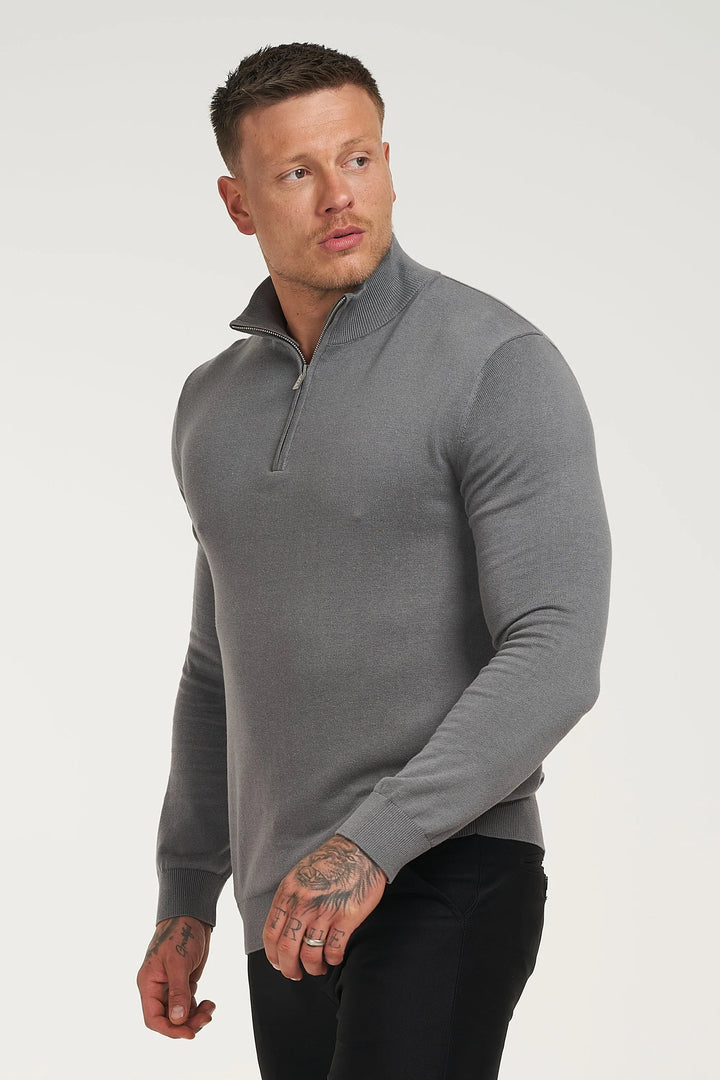 THE SANTONI QUARTER ZIP SWEATER