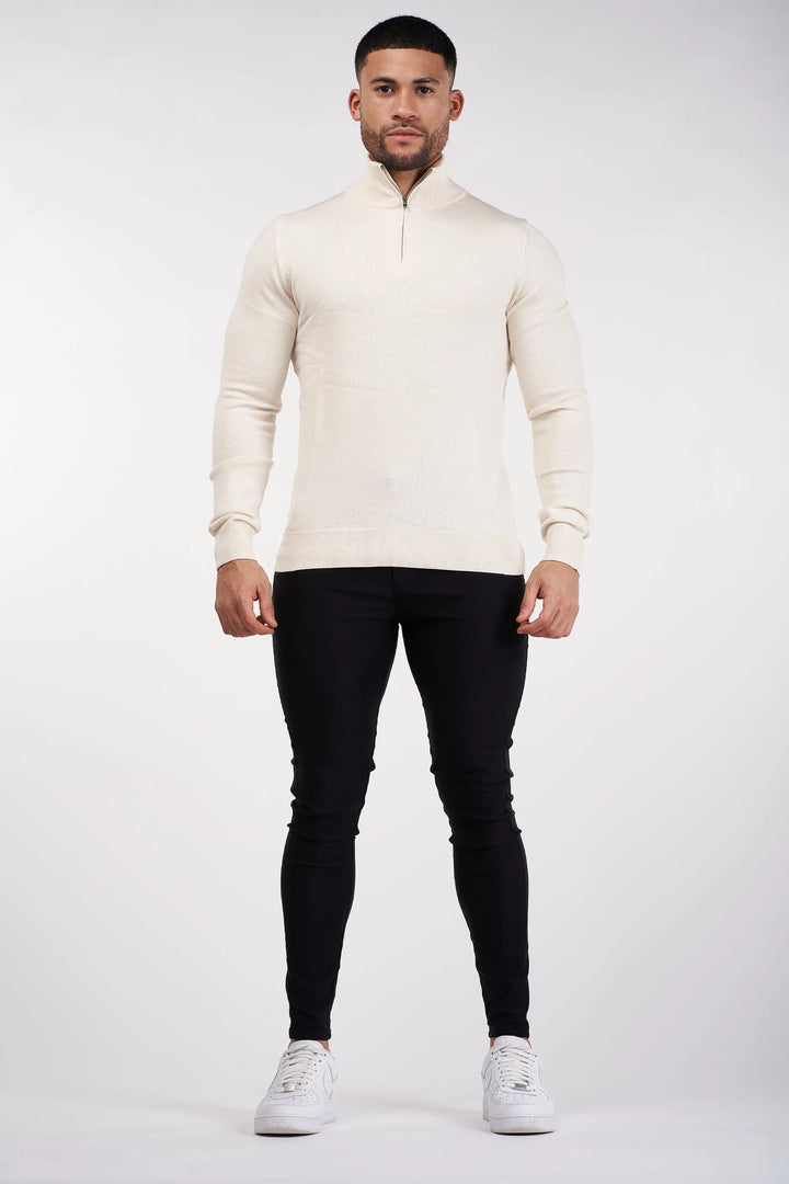 THE SANTONI QUARTER ZIP SWEATER