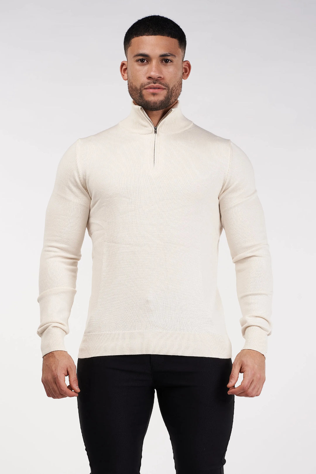 THE SANTONI QUARTER ZIP SWEATER
