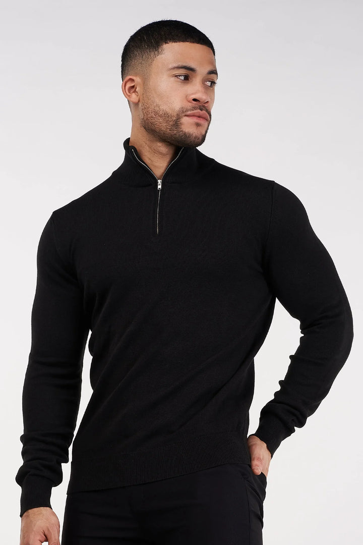 THE SANTONI QUARTER ZIP SWEATER