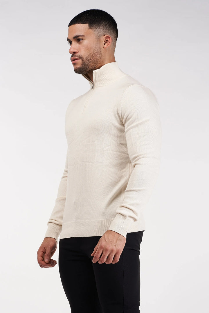 THE SANTONI QUARTER ZIP SWEATER