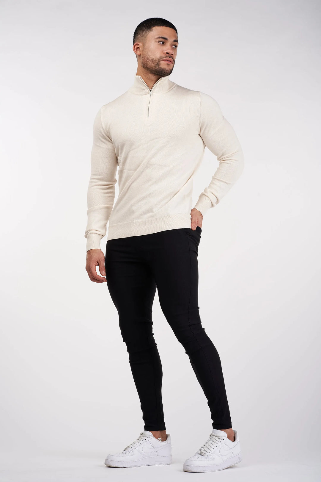 THE SANTONI QUARTER ZIP SWEATER
