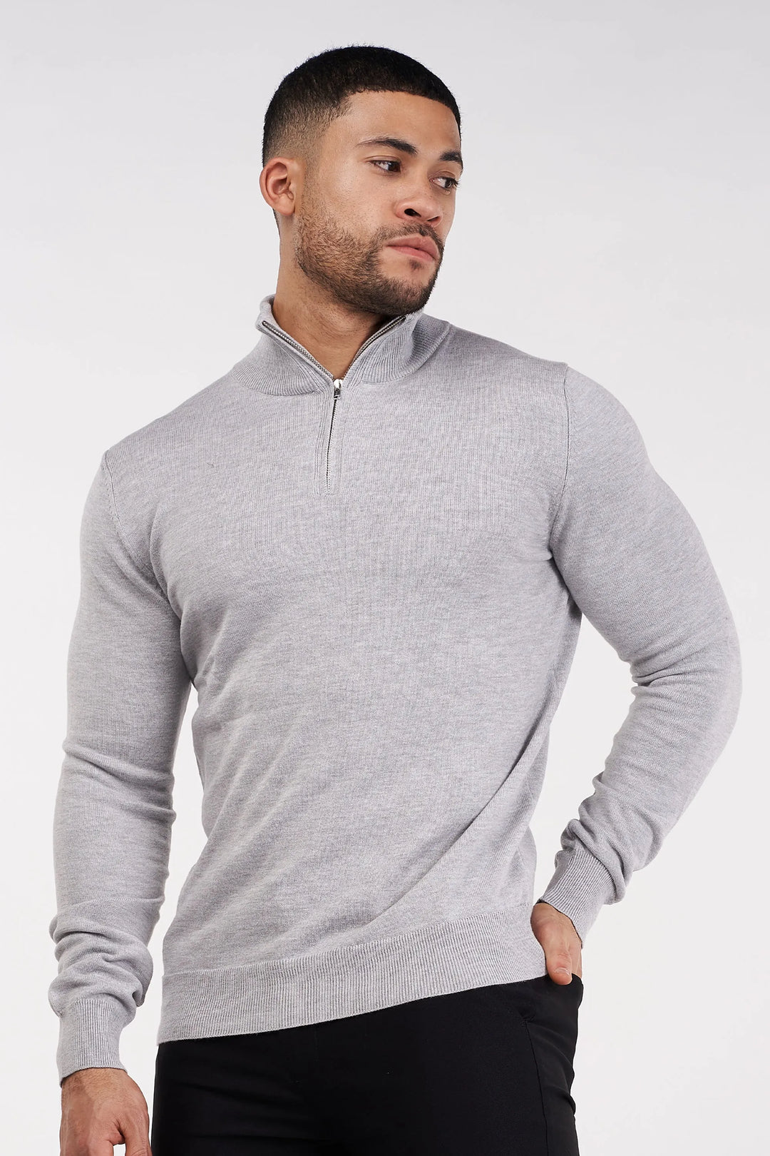 THE SANTONI QUARTER ZIP SWEATER