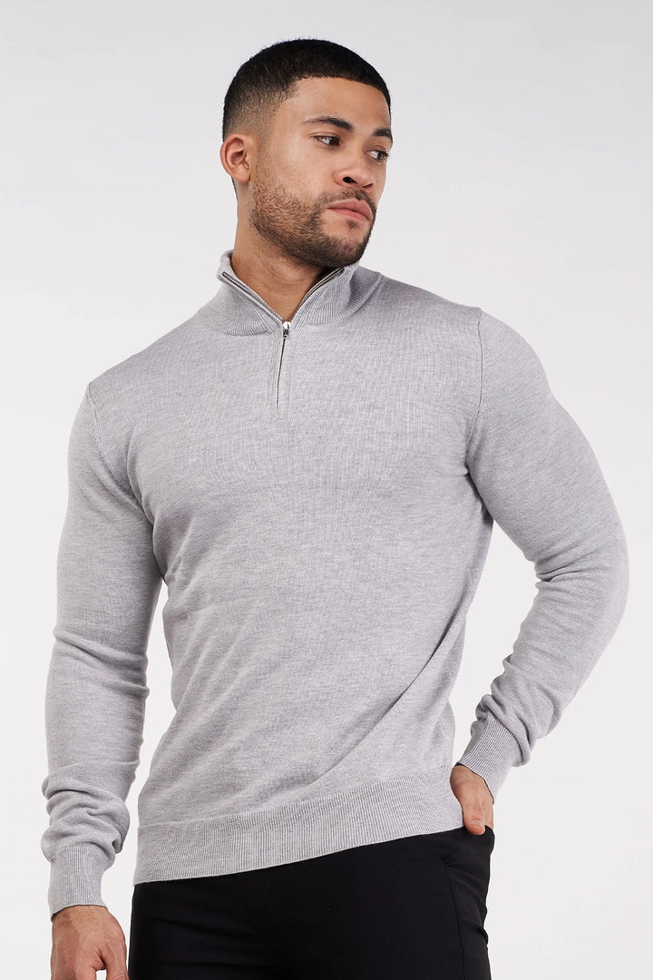 THE SANTONI QUARTER ZIP SWEATER