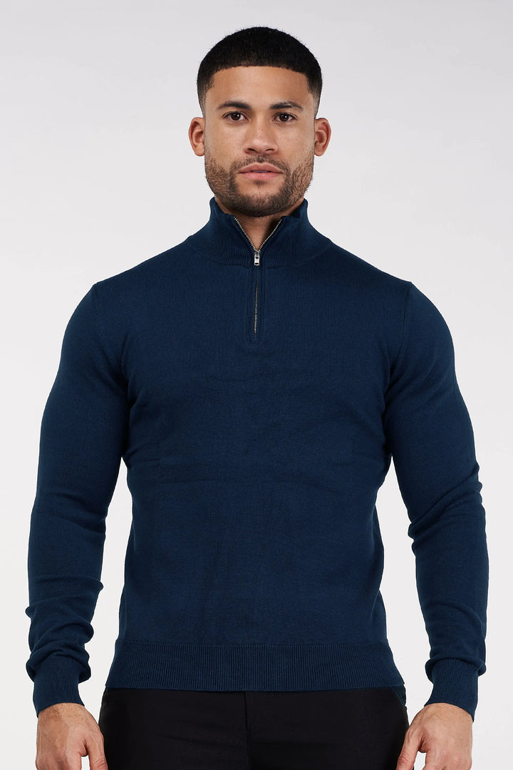 THE SANTONI QUARTER ZIP SWEATER