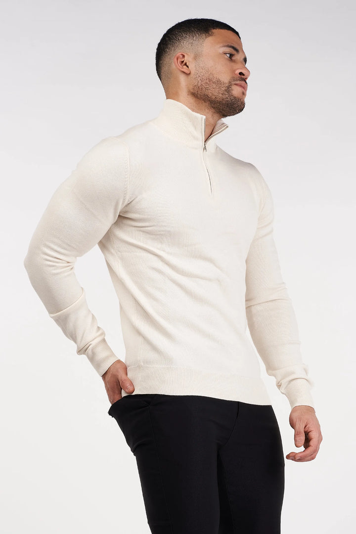 THE SANTONI QUARTER ZIP SWEATER