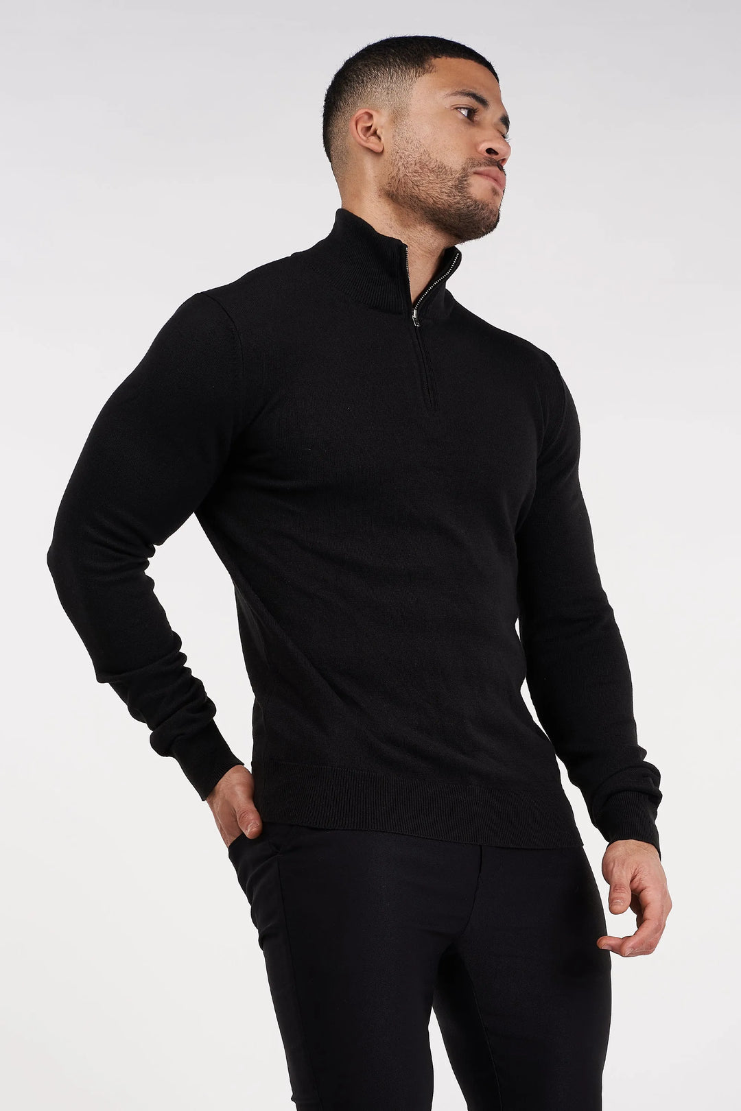 THE SANTONI QUARTER ZIP SWEATER