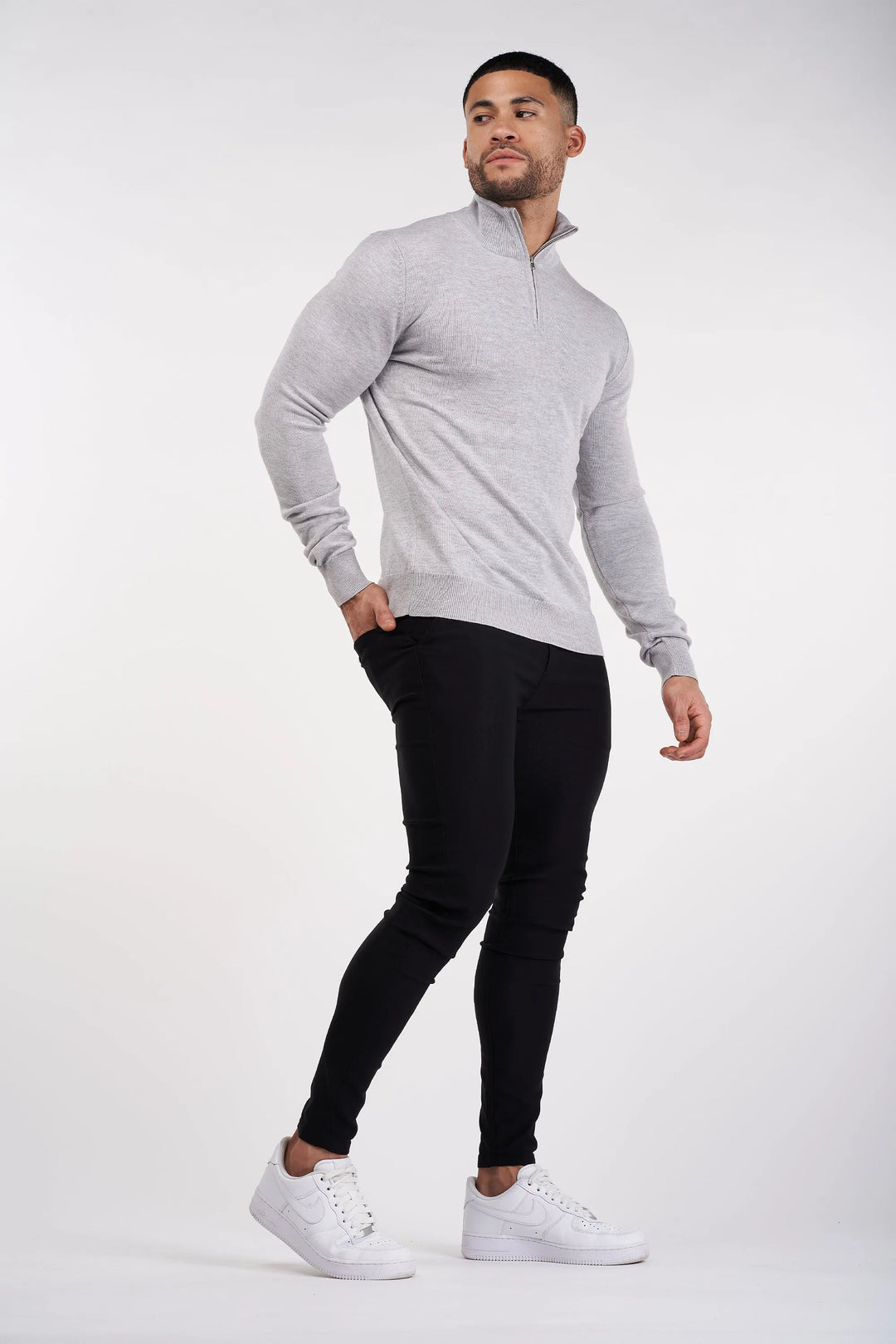 THE SANTONI QUARTER ZIP SWEATER