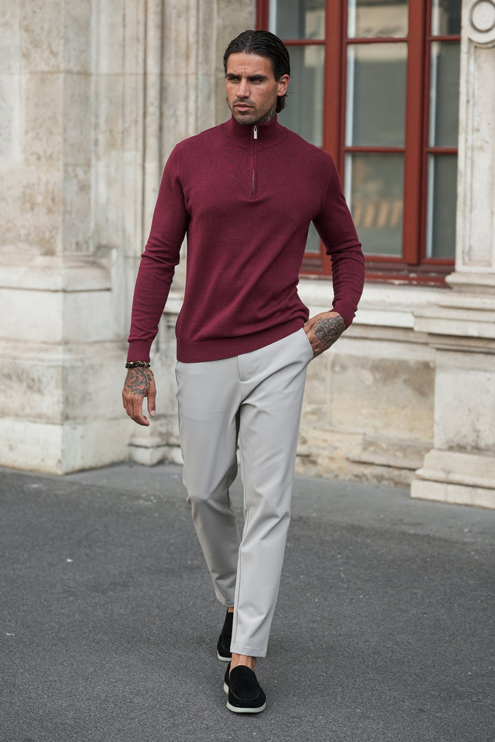 THE SANTONI QUARTER ZIP SWEATER