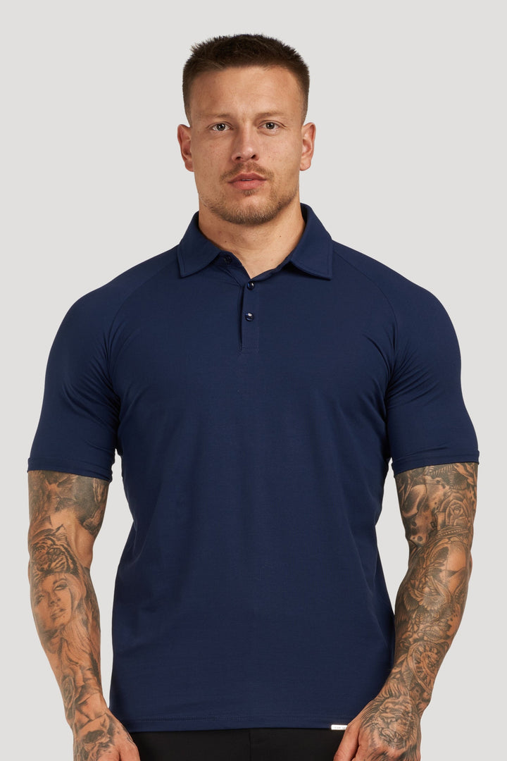 THE MUSCLE BUTTON POLO