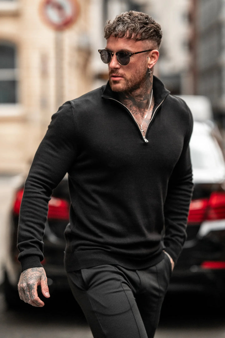 THE SANTONI QUARTER ZIP SWEATER